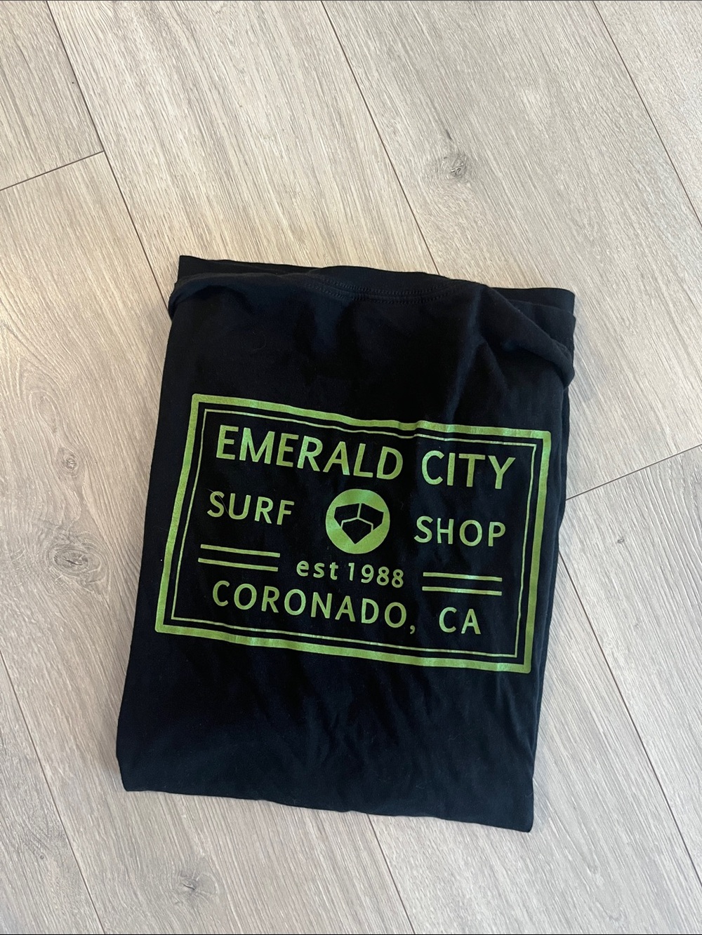 Black Graphic Tee - Green Logo